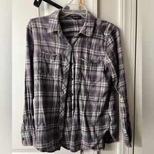Eddie Bauer Plaid Purple Flannel